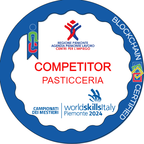 Competitor Pasticceria ai Campionati dei Mestieri WorldSkills Piemonte 2024.